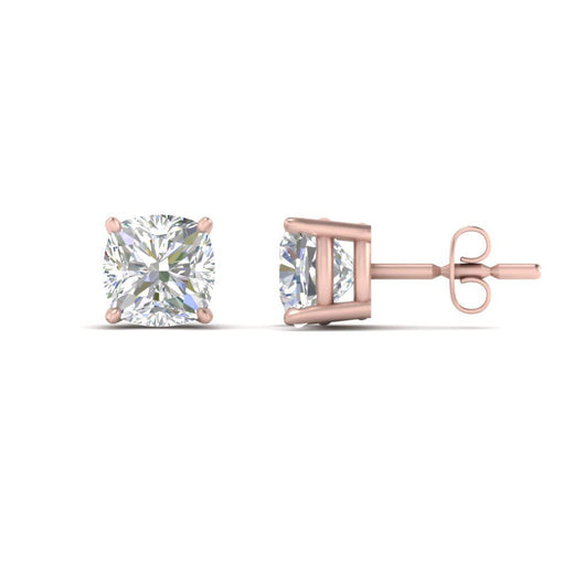 Cushion Diamond Basket Stud Earring