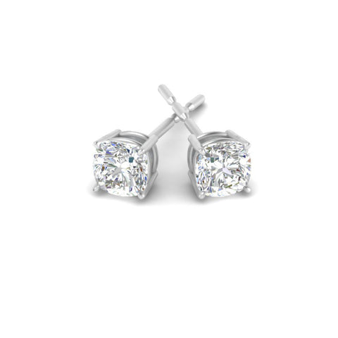 Cushion Diamond Basket Stud Earring