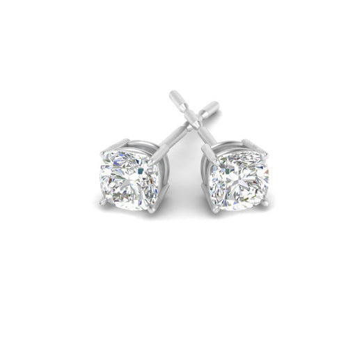 Cushion Diamond Basket Stud Earring