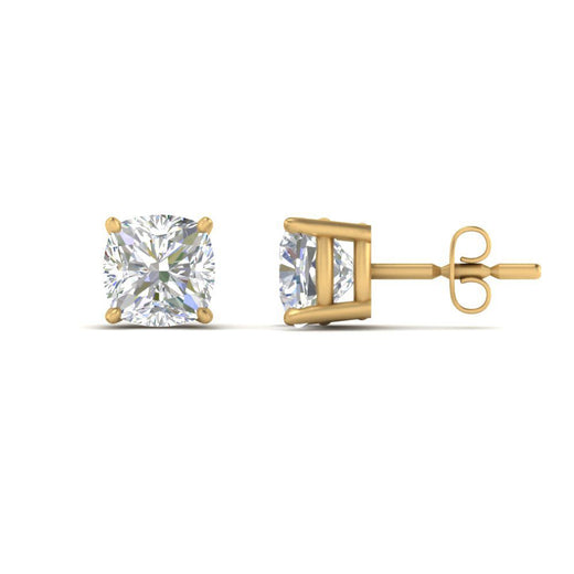 Cushion Diamond Basket Stud Earring