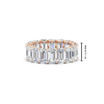 Load image into Gallery viewer, 6 Carat Diamond Emerald Cut Eternity Band