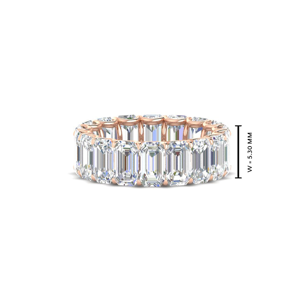 6 Carat Diamond Emerald Cut Eternity Band