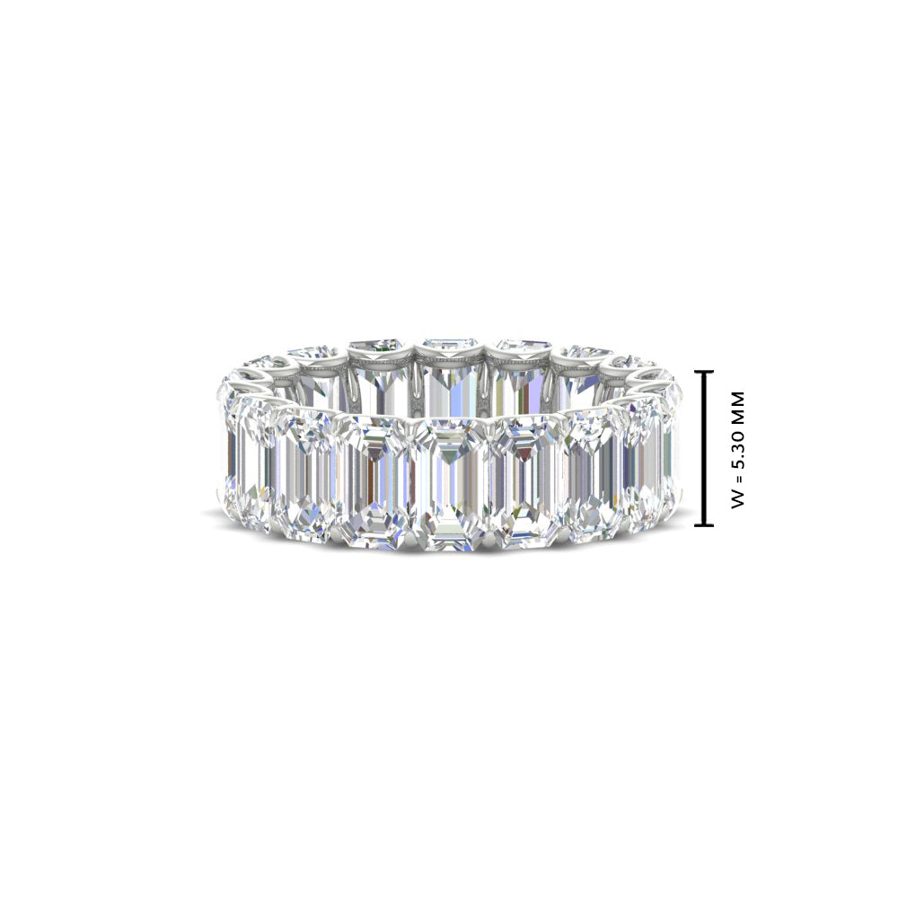 6 Carat Diamond Emerald Cut Eternity Band
