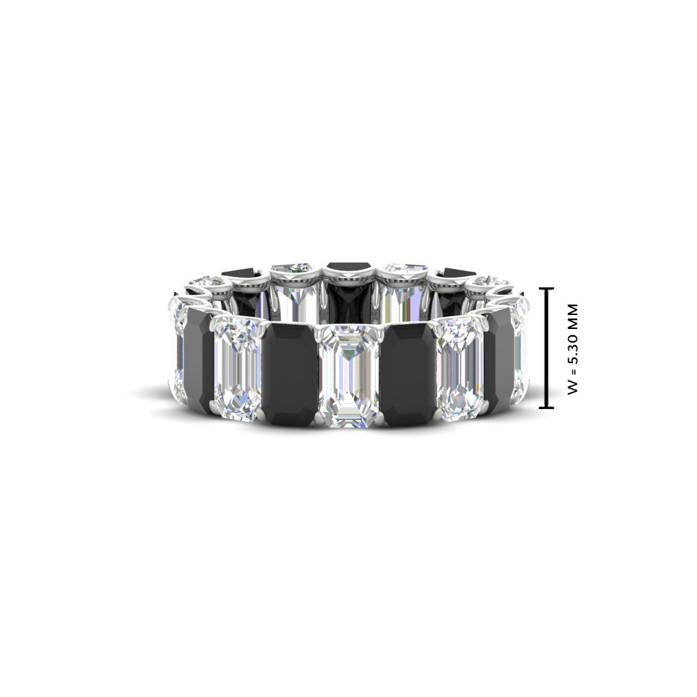 6 Carat Diamond Emerald Cut Eternity Band