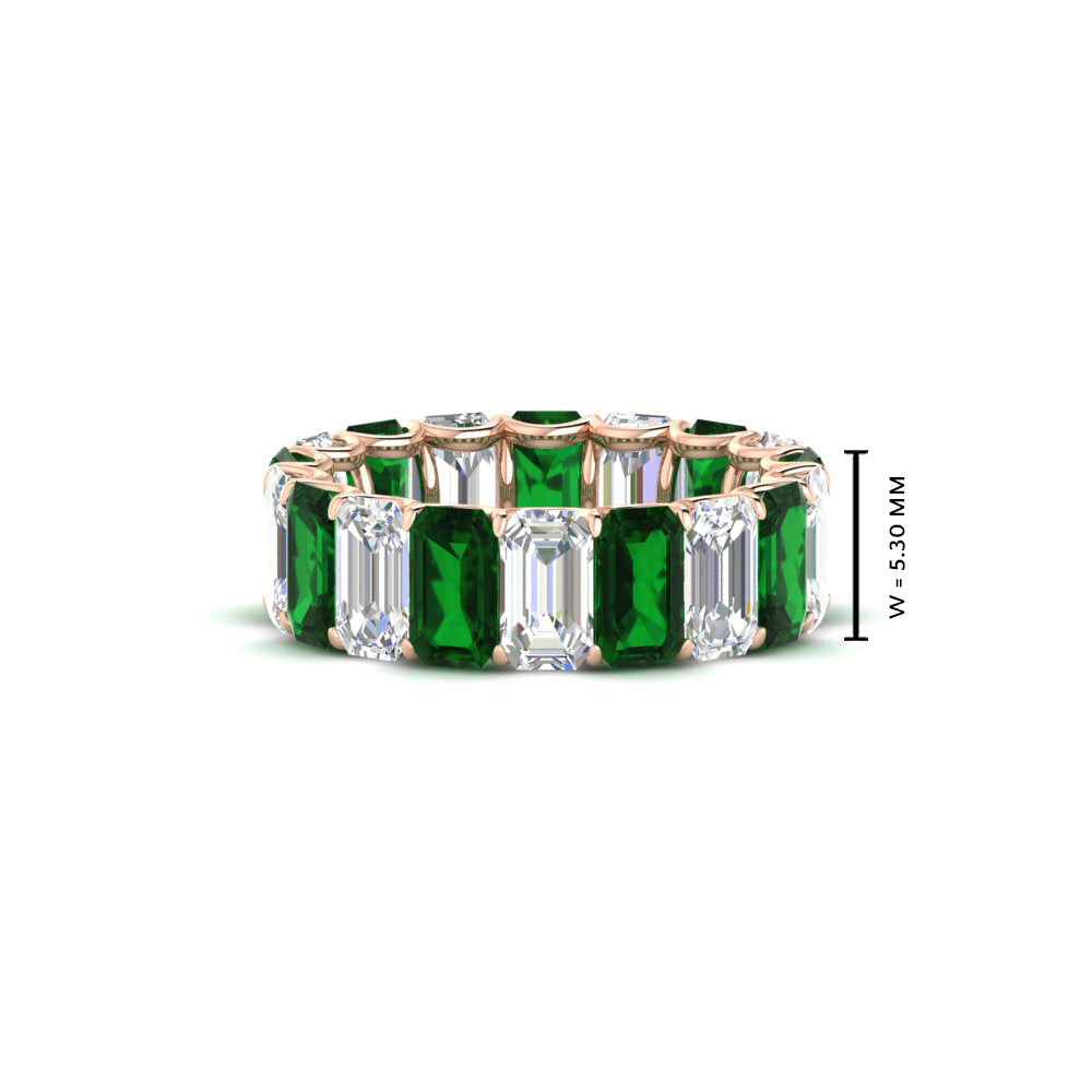 6 Carat Diamond Emerald Cut Eternity Band
