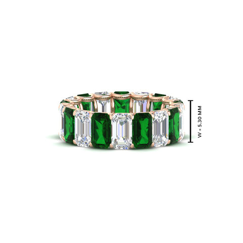 6 Carat Diamond Emerald Cut Eternity Band
