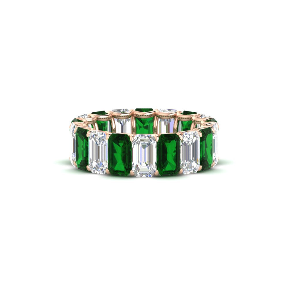 6 Carat Diamond Emerald Cut Eternity Band