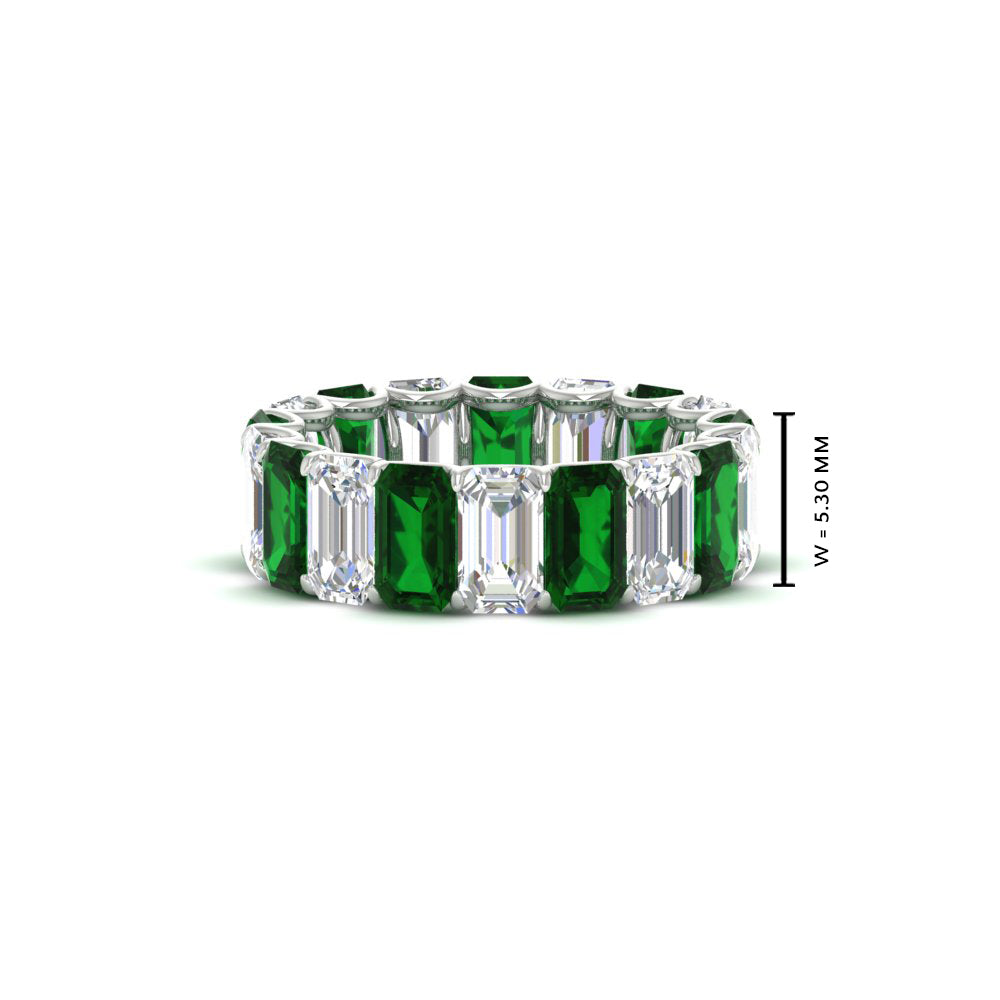 6 Carat Diamond Emerald Cut Eternity Band