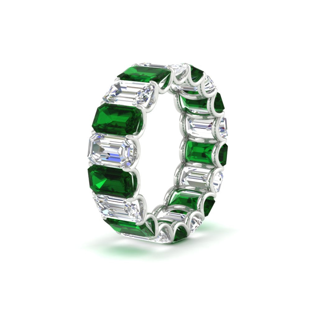 6 Carat Diamond Emerald Cut Eternity Band