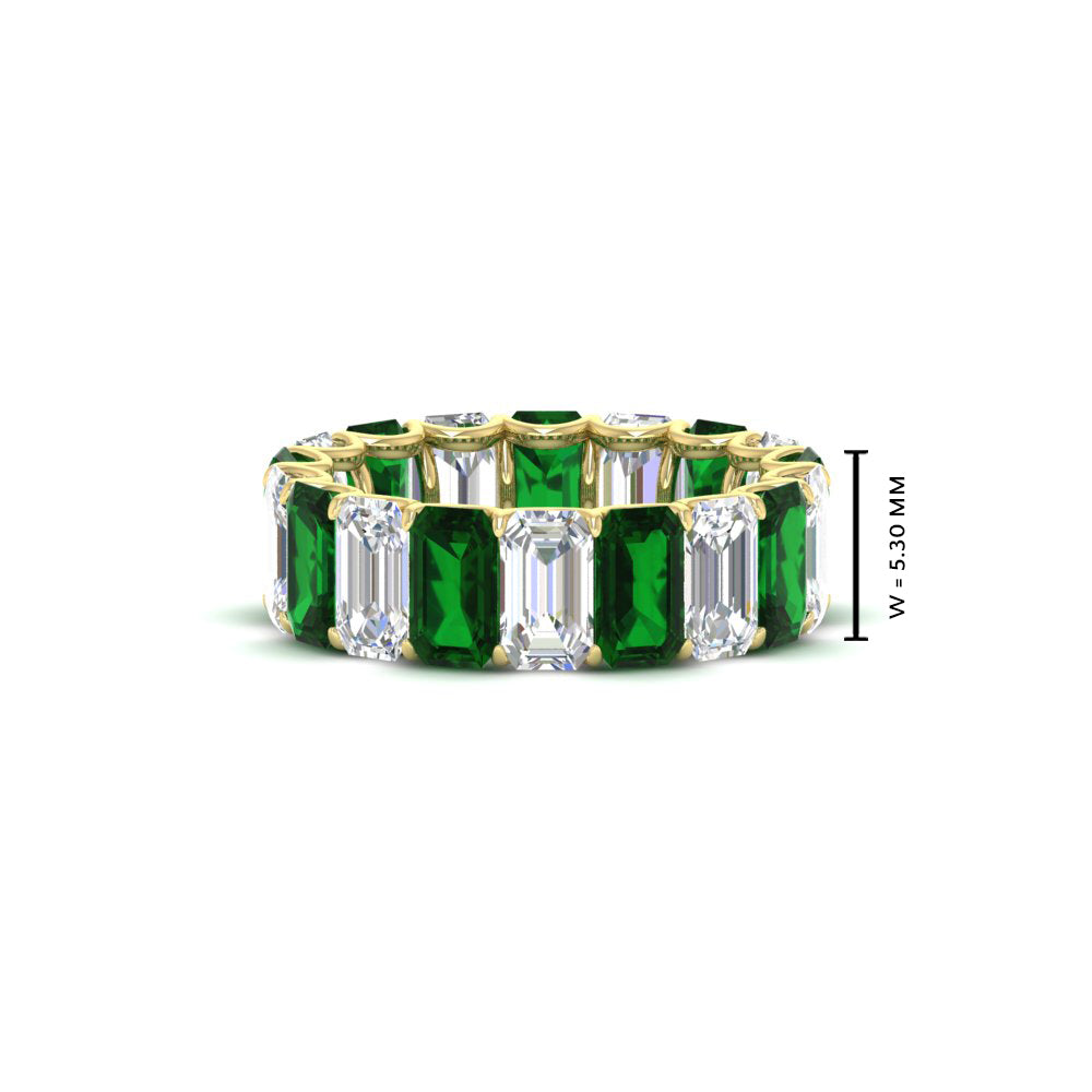 6 Carat Diamond Emerald Cut Eternity Band