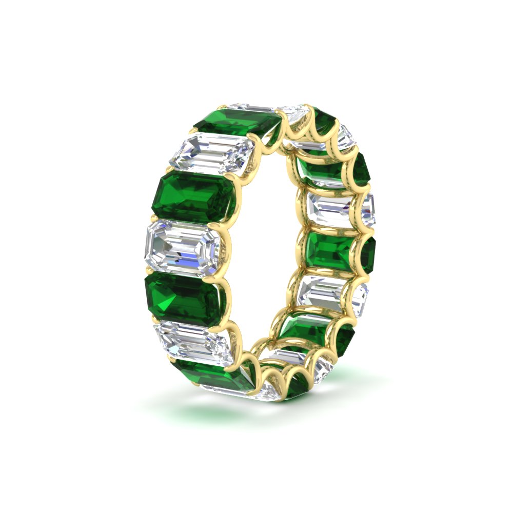 6 Carat Diamond Emerald Cut Eternity Band