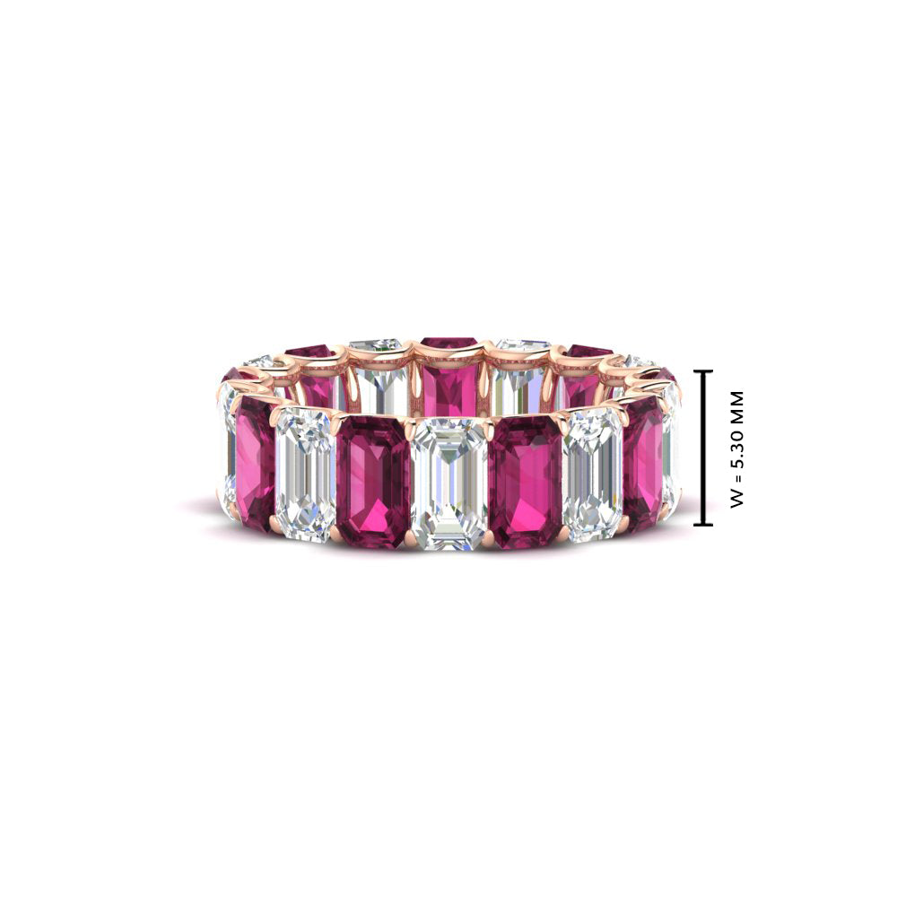 6 Carat Diamond Emerald Cut Eternity Band