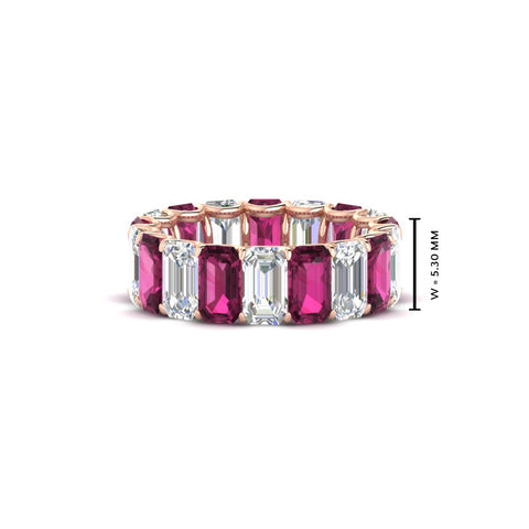 6 Carat Diamond Emerald Cut Eternity Band