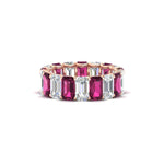 Load image into Gallery viewer, 6 Carat Diamond Emerald Cut Eternity Band