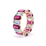 Load image into Gallery viewer, 6 Carat Diamond Emerald Cut Eternity Band