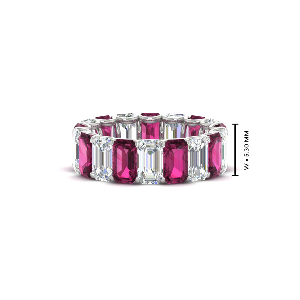6 Carat Diamond Emerald Cut Eternity Band