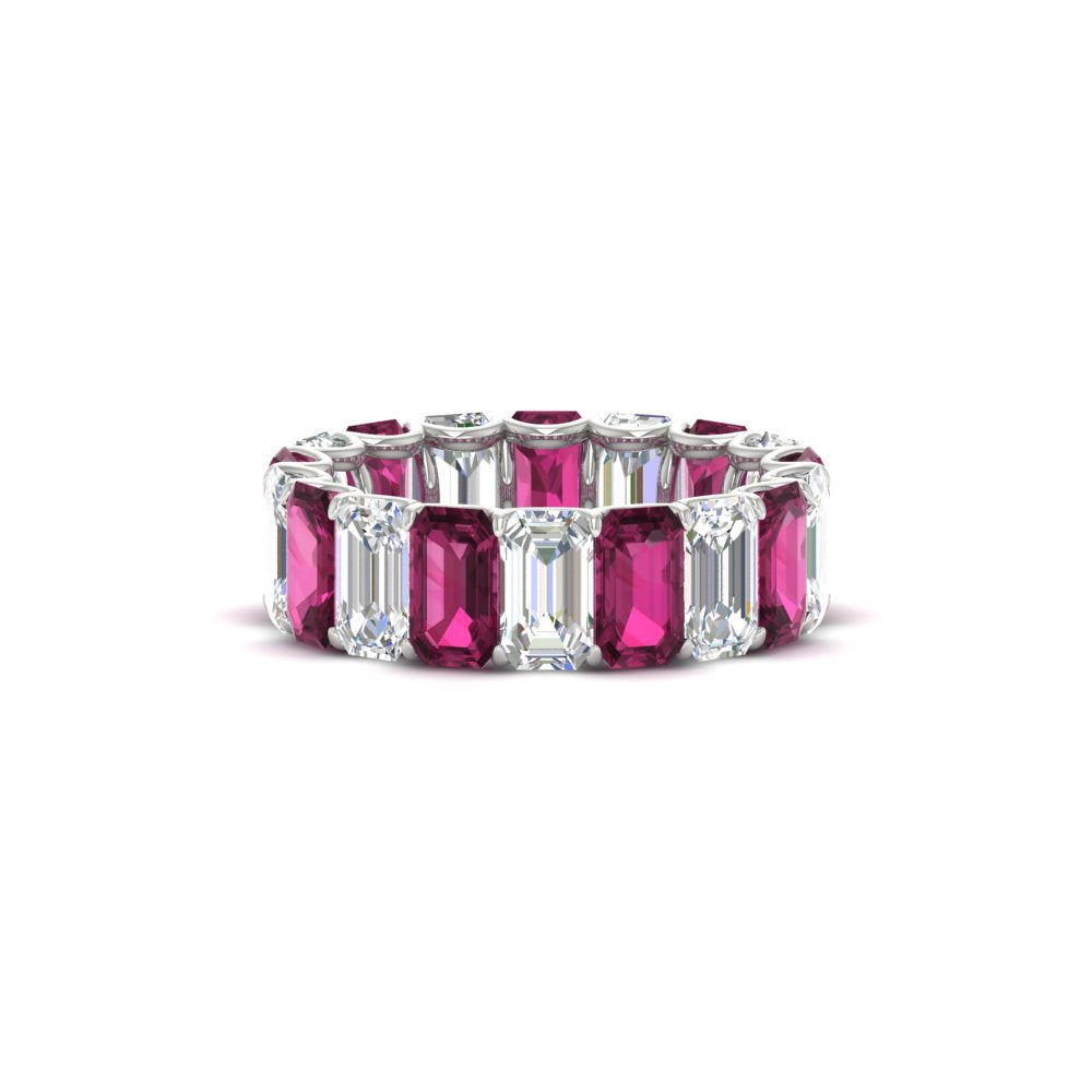 6 Carat Diamond Emerald Cut Eternity Band