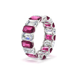 Load image into Gallery viewer, 6 Carat Diamond Emerald Cut Eternity Band