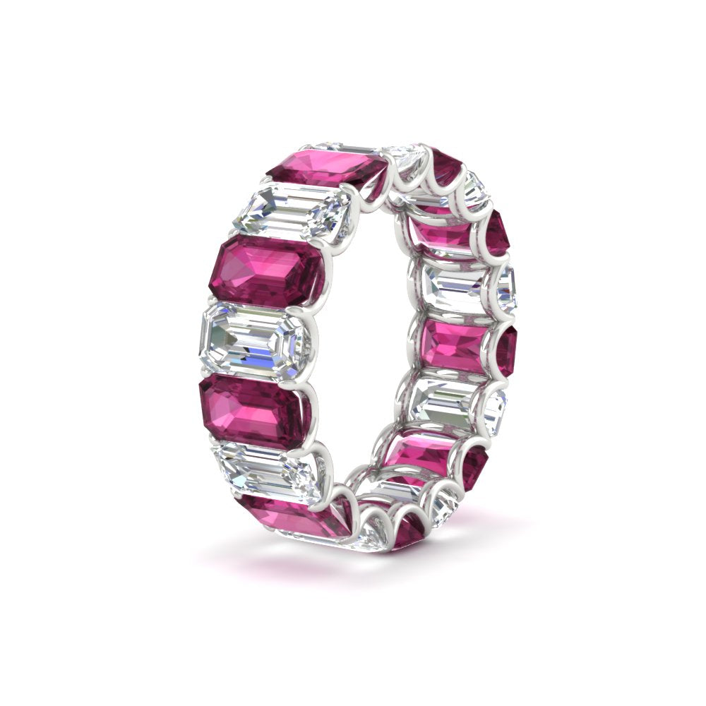 6 Carat Diamond Emerald Cut Eternity Band