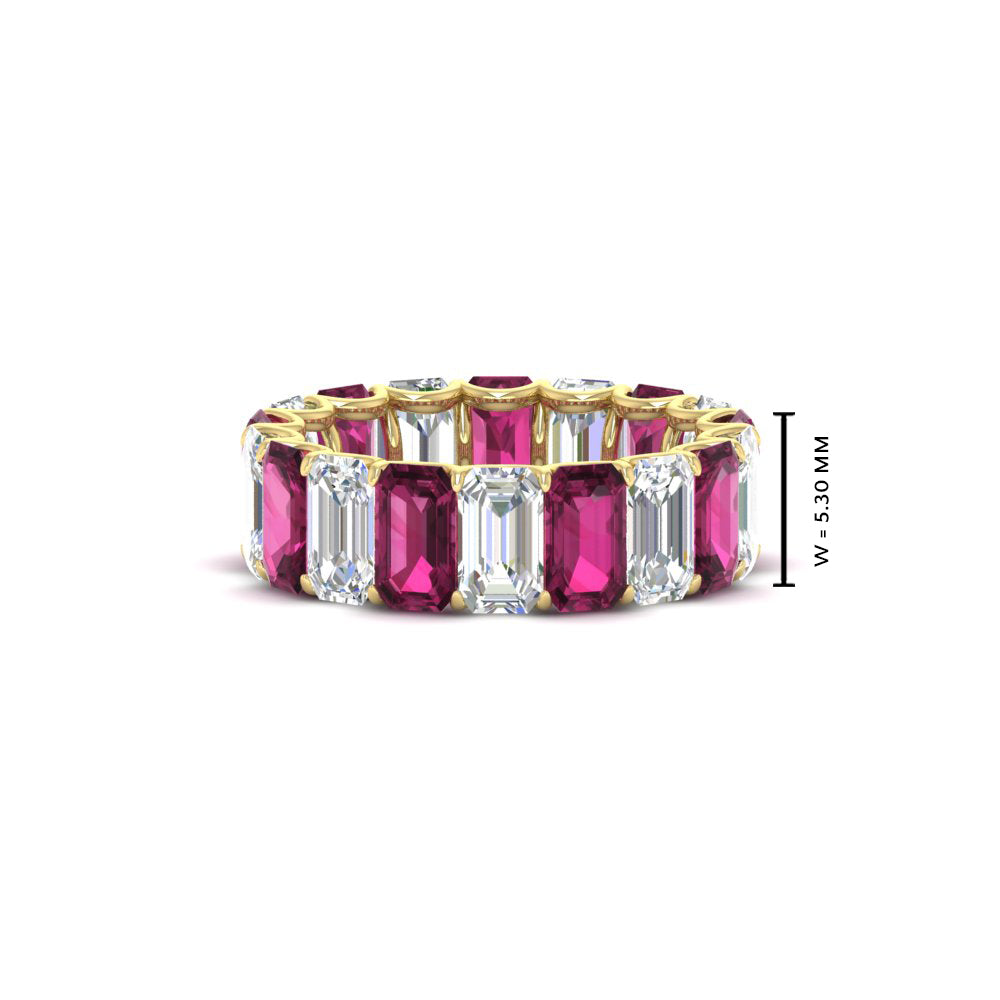6 Carat Diamond Emerald Cut Eternity Band