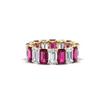 Load image into Gallery viewer, 6 Carat Diamond Emerald Cut Eternity Band