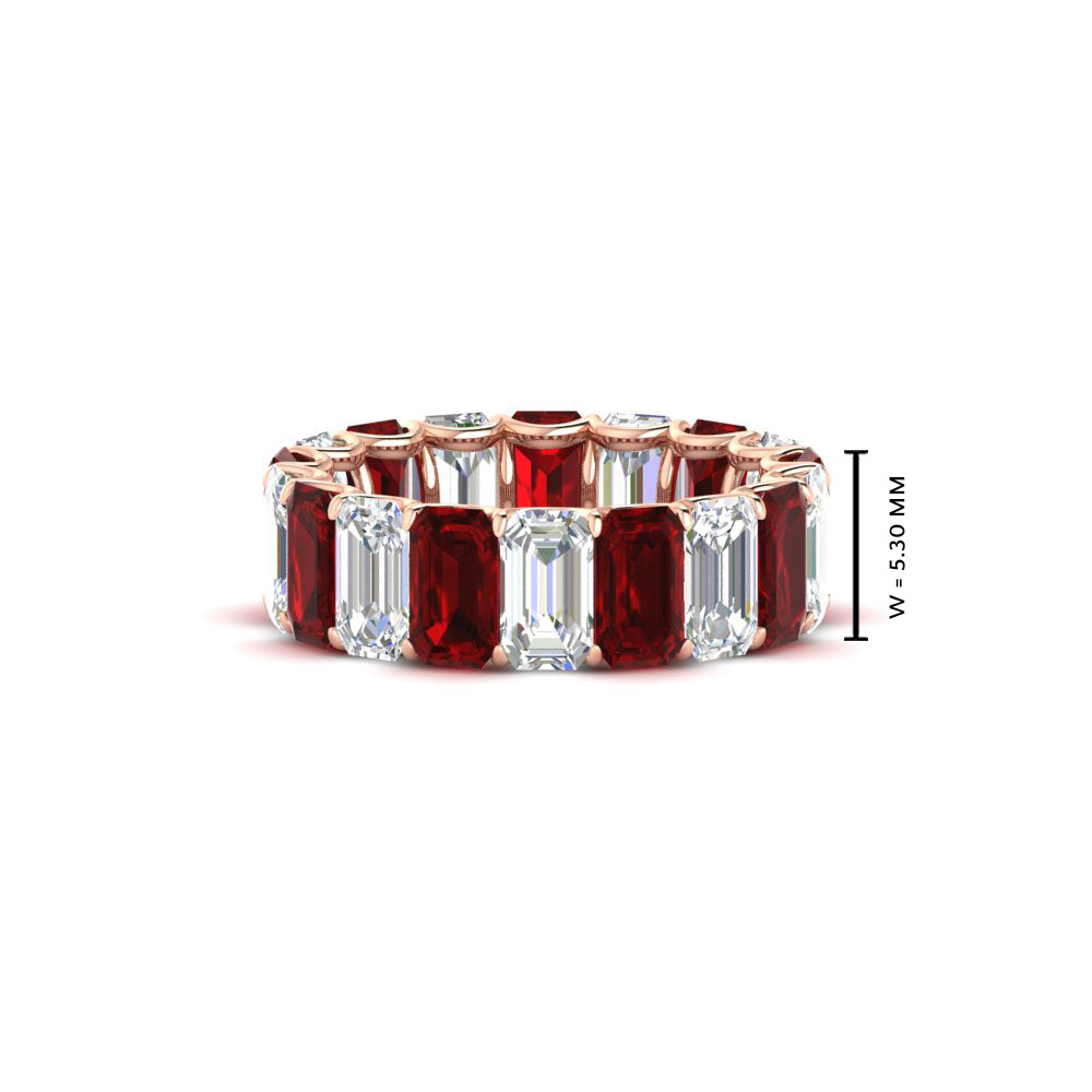 6 Carat Diamond Emerald Cut Eternity Band