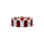 Load image into Gallery viewer, 6 Carat Diamond Emerald Cut Eternity Band