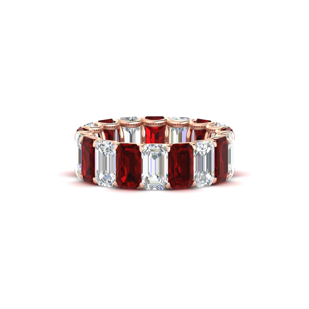 6 Carat Diamond Emerald Cut Eternity Band