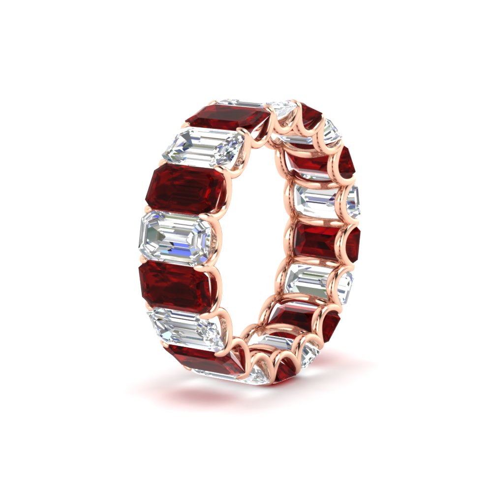 6 Carat Diamond Emerald Cut Eternity Band