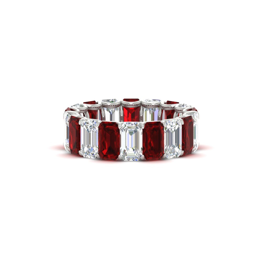 6 Carat Diamond Emerald Cut Eternity Band