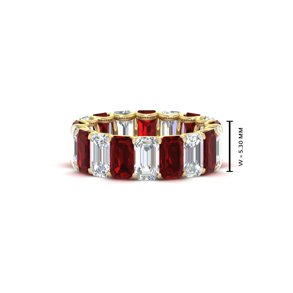 6 Carat Diamond Emerald Cut Eternity Band