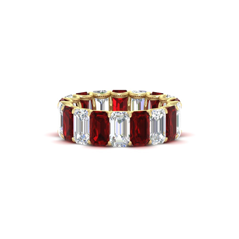 6 Carat Diamond Emerald Cut Eternity Band