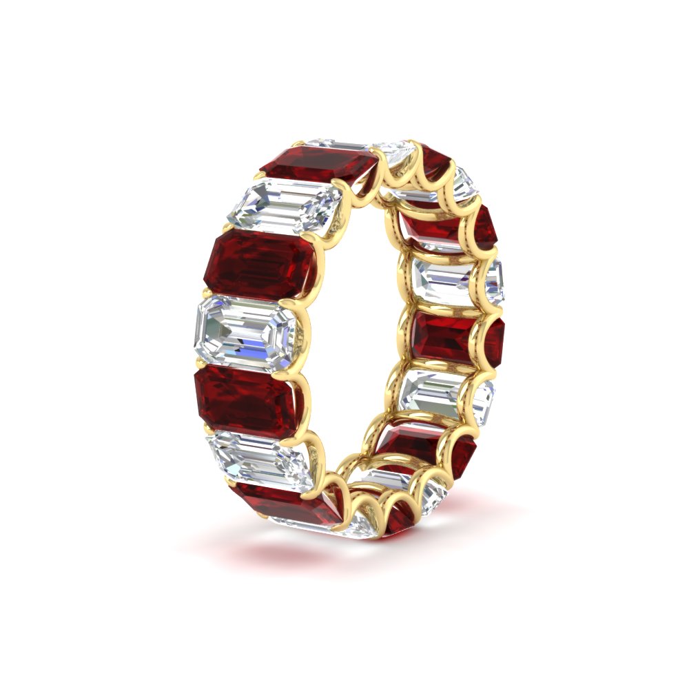 6 Carat Diamond Emerald Cut Eternity Band