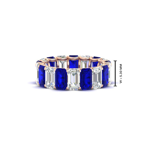 6 Carat Diamond Emerald Cut Eternity Band