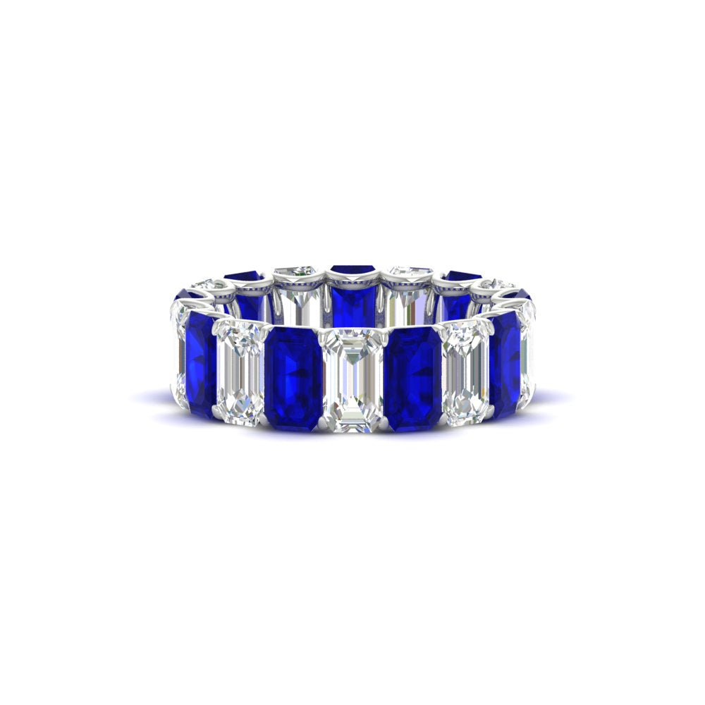 6 Carat Diamond Emerald Cut Eternity Band