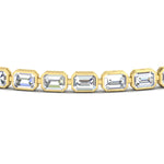 Load image into Gallery viewer, 6 Carat Emerald Cut Bezel Tennis Diamond Bracelet
