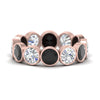 Load image into Gallery viewer, 6-carat-eternity-ring-bezel-black-diamond-in-rose-gold-FDEWB10558-0.50CTGBLACKANGLE3-NL-RG
