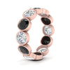 Load image into Gallery viewer, 6-carat-eternity-ring-bezel-black-diamond-in-rose-gold-FDEWB10558-0.50CTGBLACKANGLE3-NL-RG