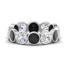 Load image into Gallery viewer, 6-carat-eternity-ring-bezel-black-diamond-in-white-gold-FDEWB10558-0.50CTGBLACKANGLE3-NL-WG