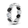 Load image into Gallery viewer, 6-carat-eternity-ring-bezel-black-diamond-in-white-gold-FDEWB10558-0.50CTGBLACKANGLE3-NL-WG