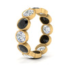 Load image into Gallery viewer, 6-carat-eternity-ring-bezel-black-diamond-in-yellow-gold-FDEWB10558-0.50CTGBLACKANGLE3-NL-YG