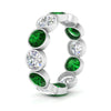 Load image into Gallery viewer, 6-carat-eternity-ring-bezel-emerald-in-white-gold-FDEWB10558-0.50CTGEMGRANGLE3-NL-WG
