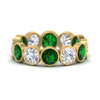 Load image into Gallery viewer, 6-carat-eternity-ring-bezel-emerald-in-yellow-gold-FDEWB10558-0.50CTGEMGRANGLE3-NL-YG