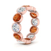 Load image into Gallery viewer, 6-carat-eternity-ring-bezel-orange-sapphire-in-rose-gold-FDEWB10558-0.50CTGSAORANGLE3-NL-RG