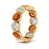 Load image into Gallery viewer, 6-carat-eternity-ring-bezel-orange-sapphire-in-yellow-gold-FDEWB10558-0.50CTGSAORANGLE3-NL-YG