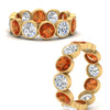Load image into Gallery viewer, 6-carat-eternity-ring-bezel-orange-sapphire-in-yellow-gold-FDEWB10558-0.50CTGSAORANGLE3-NL-YG
