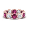 Load image into Gallery viewer, 6-carat-eternity-ring-bezel-pink-sapphire-in-rose-gold-FDEWB10558-0.50CTGSADRPIANGLE3-NL-RG
