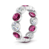 Load image into Gallery viewer, 6-carat-eternity-ring-bezel-pink-sapphire-in-white-gold-FDEWB10558-0.50CTGSADRPIANGLE3-NL-WG