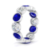 Load image into Gallery viewer, 6-carat-eternity-ring-bezel-sapphire-in-white-gold-FDEWB10558-0.50CTGSABLANGLE3-NL-WG