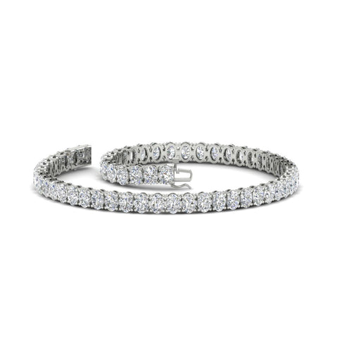6 Carat Oval Shape Diamond Tennis Bracelet